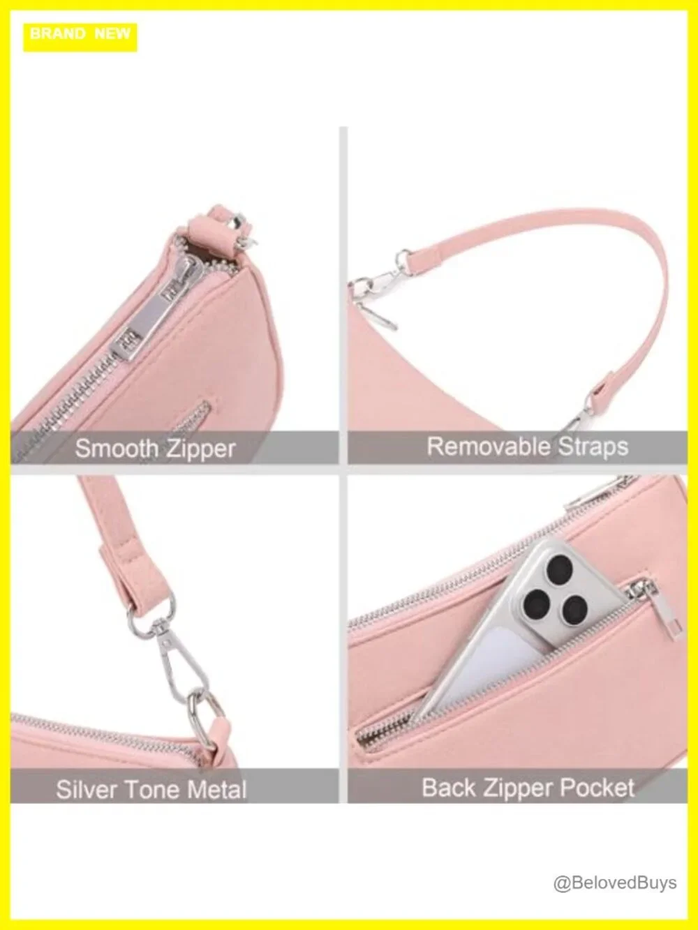 PU Leather Women's Hobo Crossbody Shoulder Bag Multi-Pocket Y2K